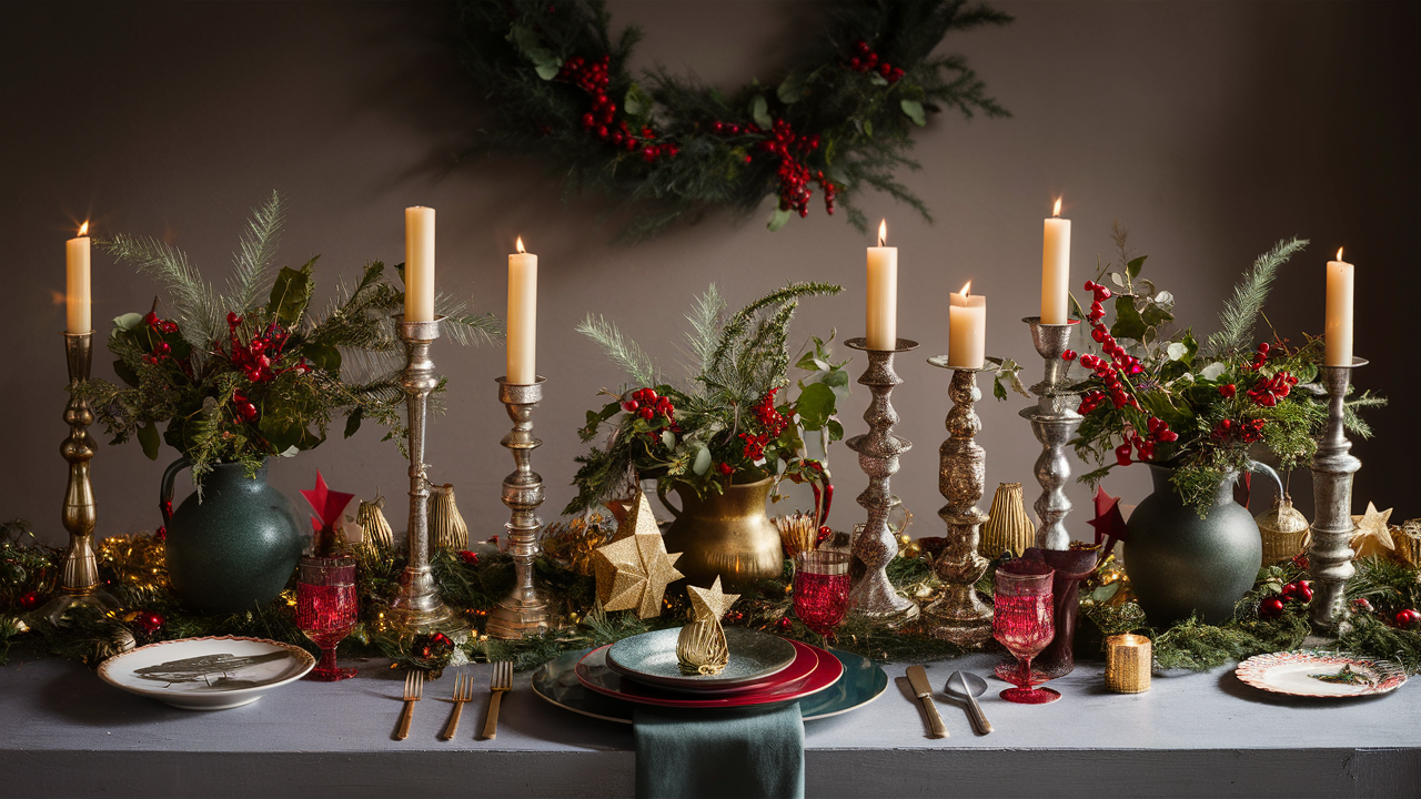 Creating a Festive Centerpiece with Vintage Flair