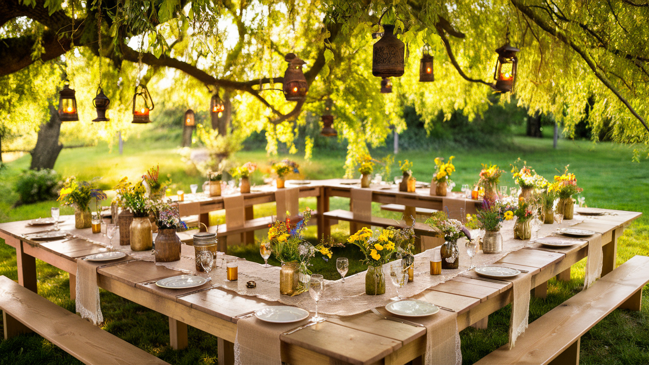 Rustic Vintage Charm for an Outdoor Setting